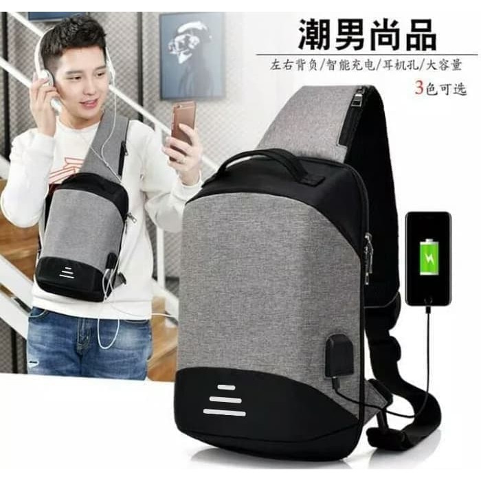 H457E Tas Slempang Cowok Distro Alto Souvenir Santai Sekolah Kuliah Kerja Pria Coo Selempang Kecil