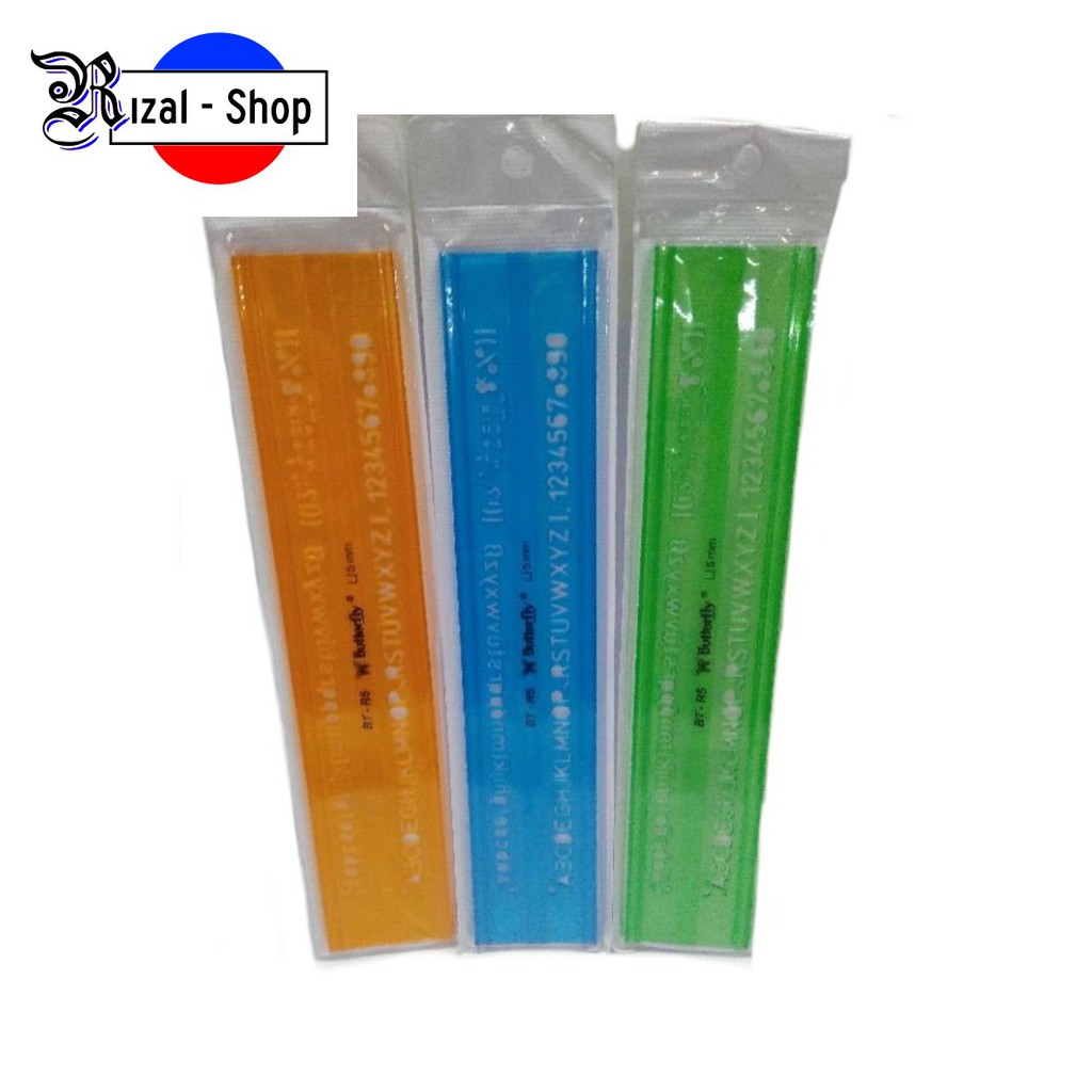 

Penggaris Mal Huruf Butterfly BT-R5 5 mm Sablon