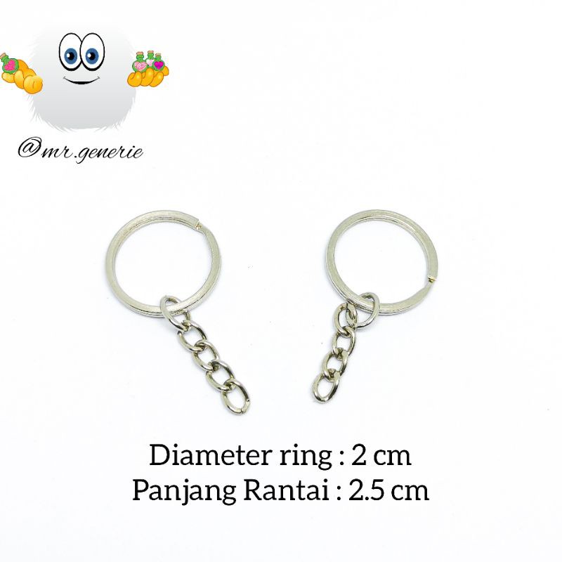 Mr.Generie Bahan Gantungan Kunci Ring Rantai / Cork Bottle / Aksesoris Gelang Kalung / Botol kaca / 