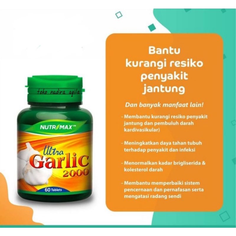 Nutrimax Ultra Garlic 2000 30 Tablet || Nutrimax Ultra Garlic