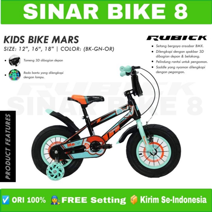 Sepeda Anak Laki BMX MARS Ukuran 12&quot; 16' Dan 18 Inch