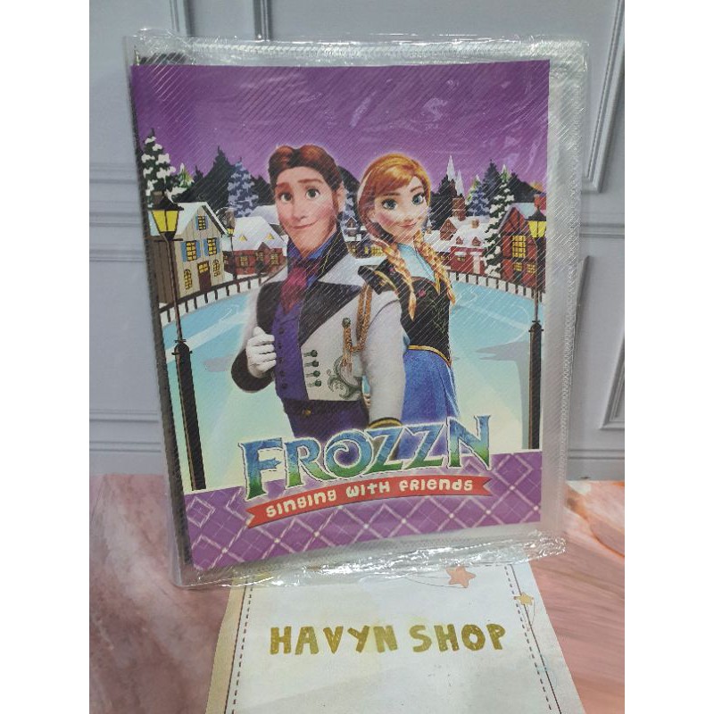 Map Binder/Binder Slip/binder Gliter/binder anak A5-FROZEN slip