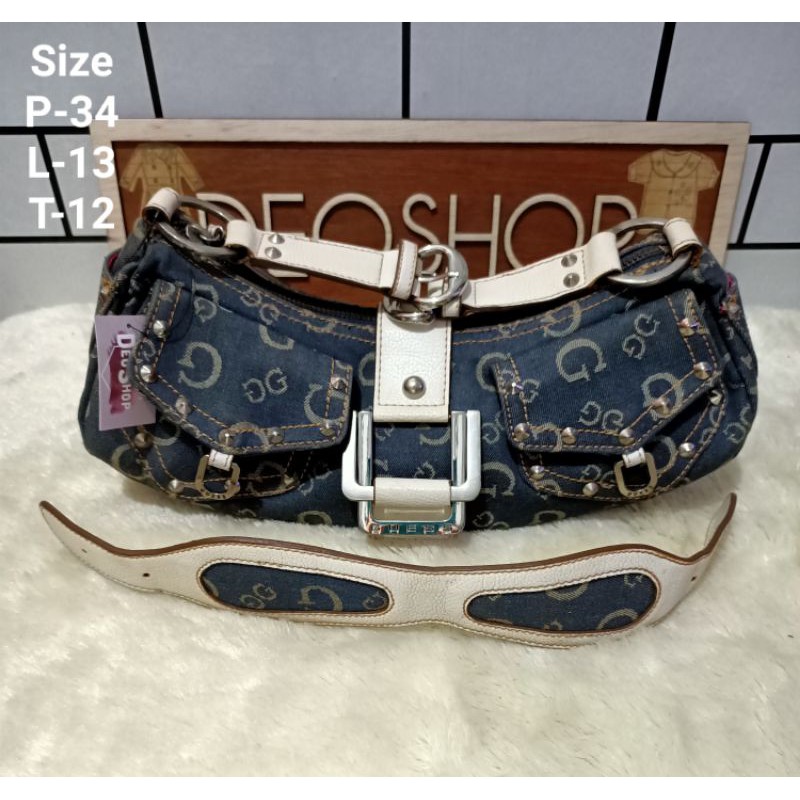 Tas bahu GUESS ASLI Bahan Jeans