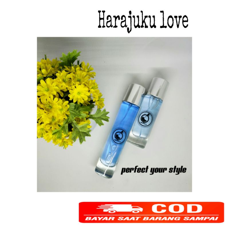 Harajuku love parfum wanita tahan lama parfum refill parfum non alkohol parfum wanita non alkohol
