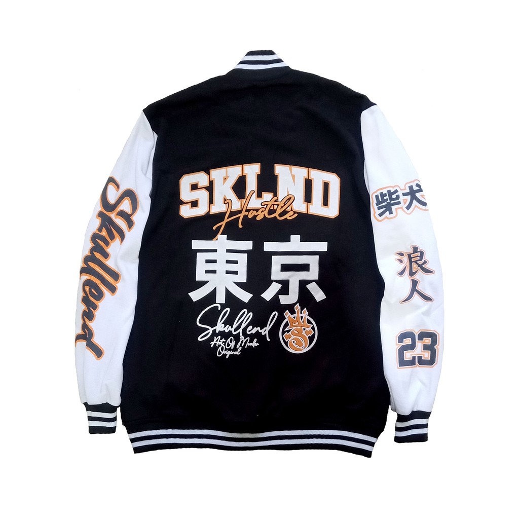 SKULLEND Jaket Varsity - Varsity Jacket Baseball Sukajan Vintage Pria Wanita Bisa dijadikan Jaket Couple Pasangan