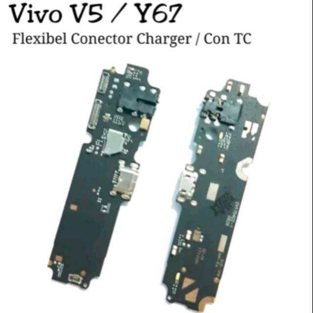 FLEXIBEL FLEXIBLE FLEKSIBEL VIVO V5 V5S Y67 CON CONNACTOR TC CAS CHARGER MIC ORIGINAL