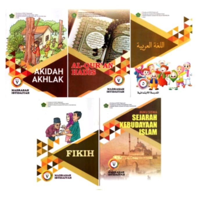 Jual PAKET BUKU SISWA MI KEMENAG KELAS 5 FIKIH, AKIDAH AKHLAK, BAHASA ...