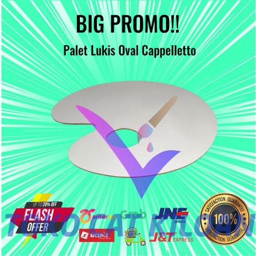 

Palet Lukis Kayu Oval Professional Cappelletto Palette Dengan Vernish Halus dan Mudah Dihapus