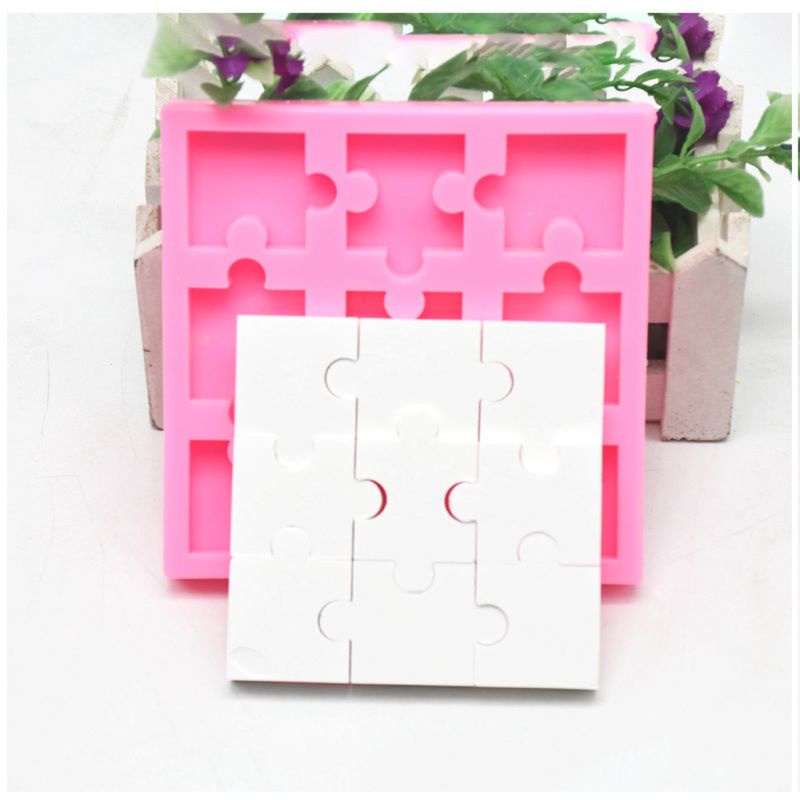 Siy Cetakan Resin Bentuk Puzzle Bahan Silikon Untuk Kerajinan Tangan