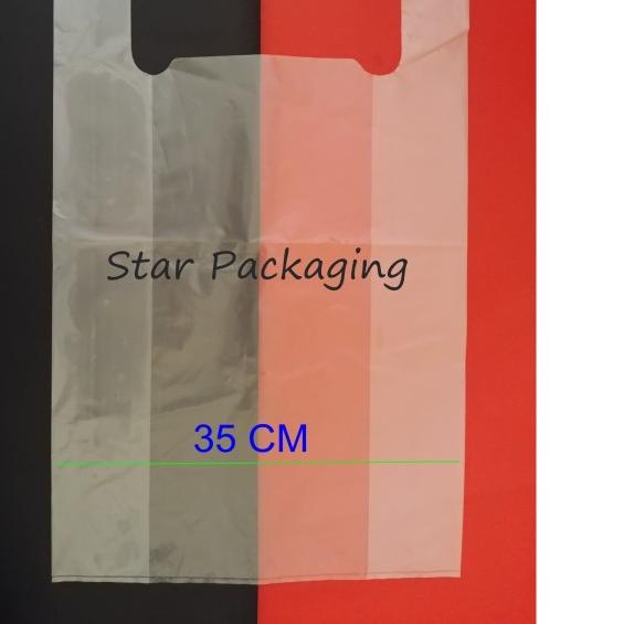 

Kantong Kresek Bahan PE Bening (Kresek Bakmi "GM") Uk. 35 cm