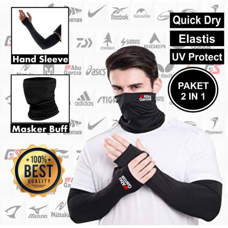 ⭐⭐⭐⭐⭐set hand sleeve mancing arm sleeve sepeda plus buff masker mancing anti uv