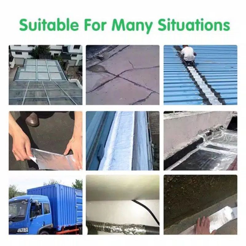 LAKBAN AJAIB ORIGINAL WATERPROOF TAPE ROOF Lakban Alumunium Tahan Air Panas Anti Bocor