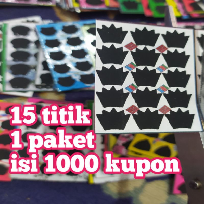 Paket gosokan 15 titik isi 1000kupon