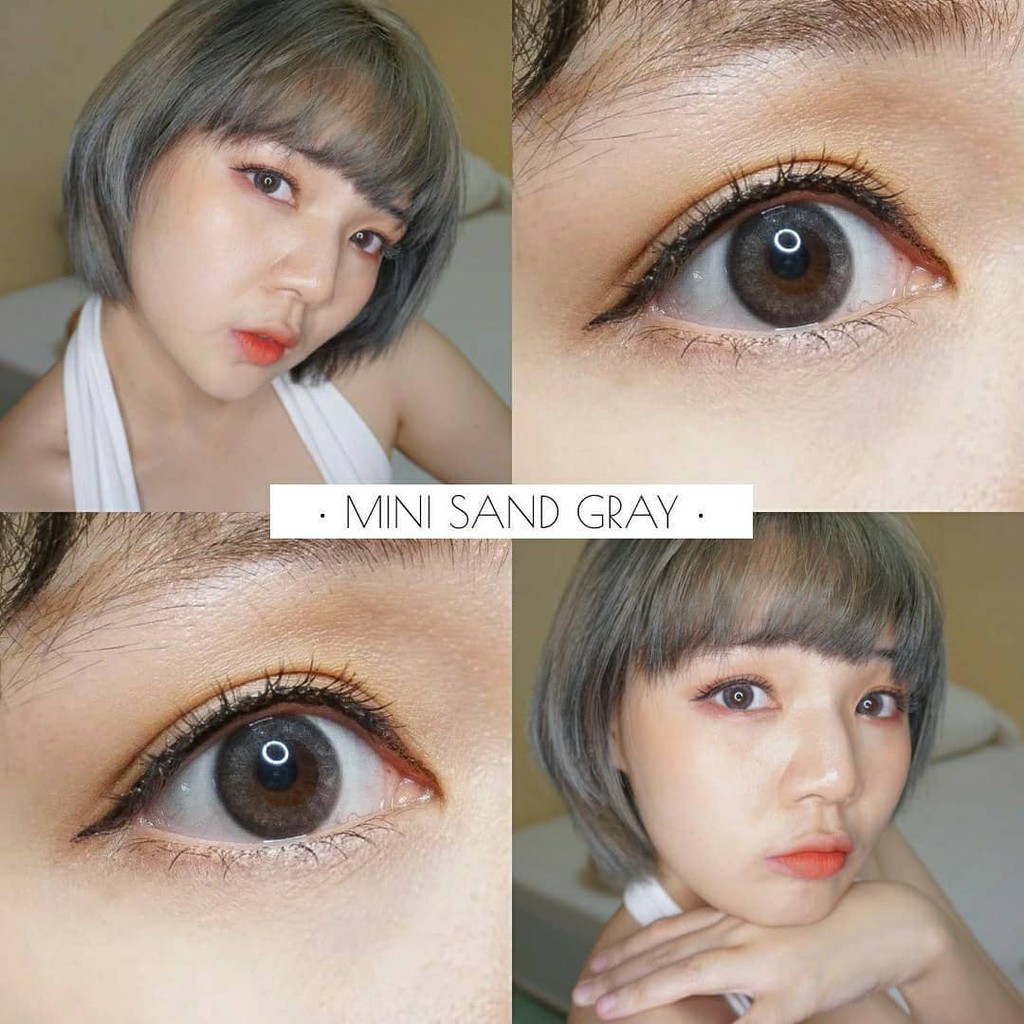 Softlens Kitty Kawaii Mini Sand Warna Gray dan Brown bisa Minus