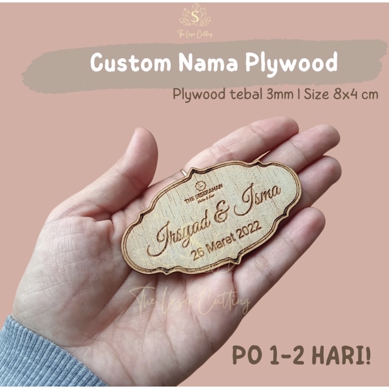 

Grafir Nama untuk Box Seserahan (Tag Seserahan)