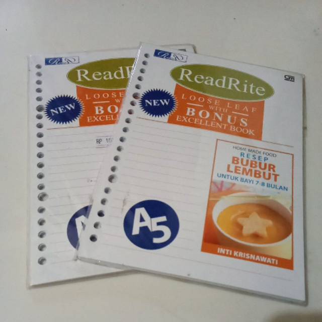 

LOOSE LEAF A5 WITH BONUS EXCELLENT BOOK