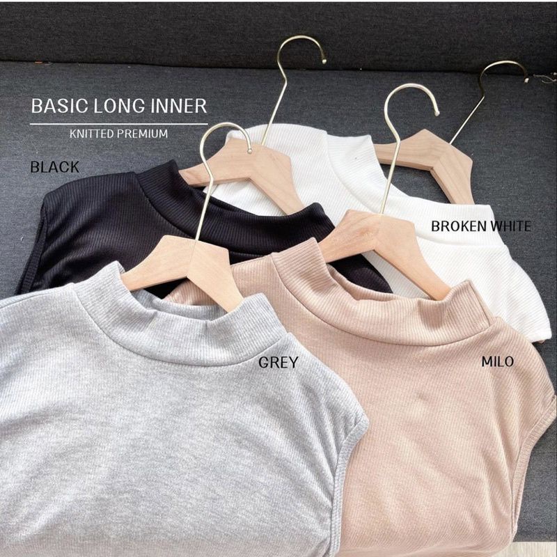 (PREMIUM) BASIC LONG INNER KNIT RIB PREMIUM By MISHA LABEL