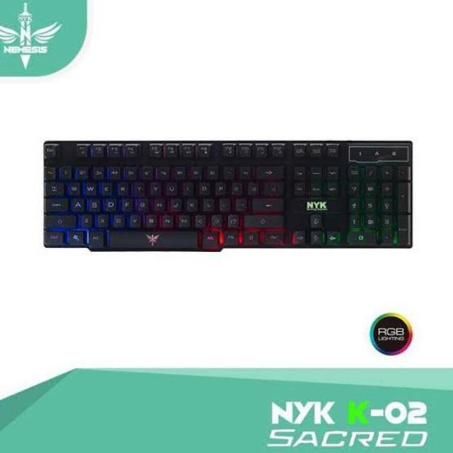 Nyk K-02 Sacred Keyboard Gaming BackLight Hitam