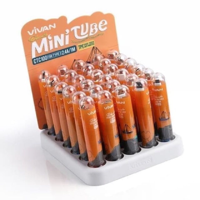 KABEL DATA TYPE C VIVAN CTC100 COLORFULL - DATA CABLE TYPE C VIVAN CTC100