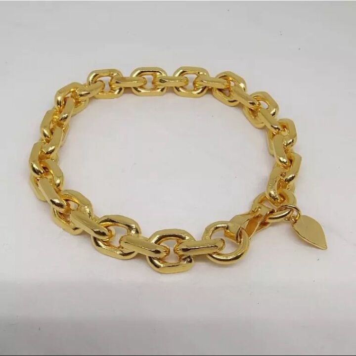 Gelang Titanium Tangan Rantai Nori Jumbo Lapis Emas 24k Terlaris Awet Dan Tahan