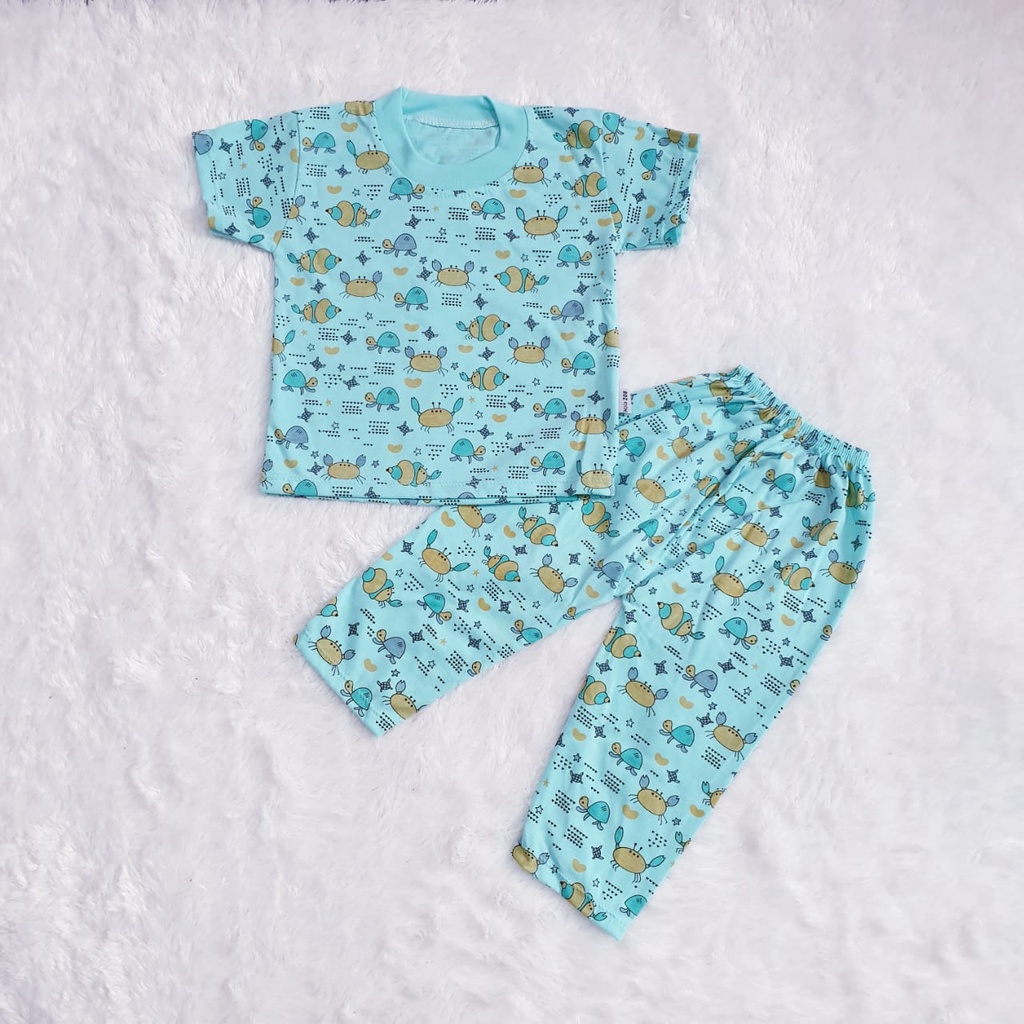 Cyandclothing - Setelan Anak Celana Panjang Motif Crab