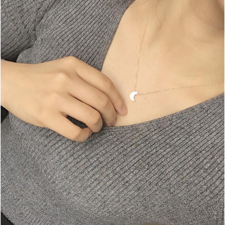 OSD COD KALUNG LIONTING BULAN TITANIUM CEWEK WANITA ANTI KARAT DAN LUNTUR ORI KOREAN STYLE KOREA AES