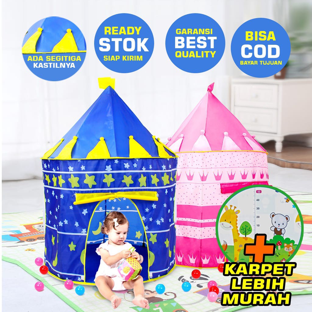 Tenda Anak Bermain Model Castle Kids Camping indoor Outdoor Anak FAS 223