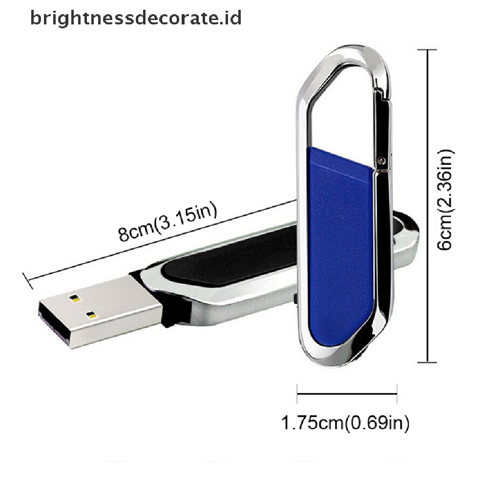 (birth) Flashdisk USB 2.0 Kapasitas 2TB Bahan Logam Untuk PC / Laptop