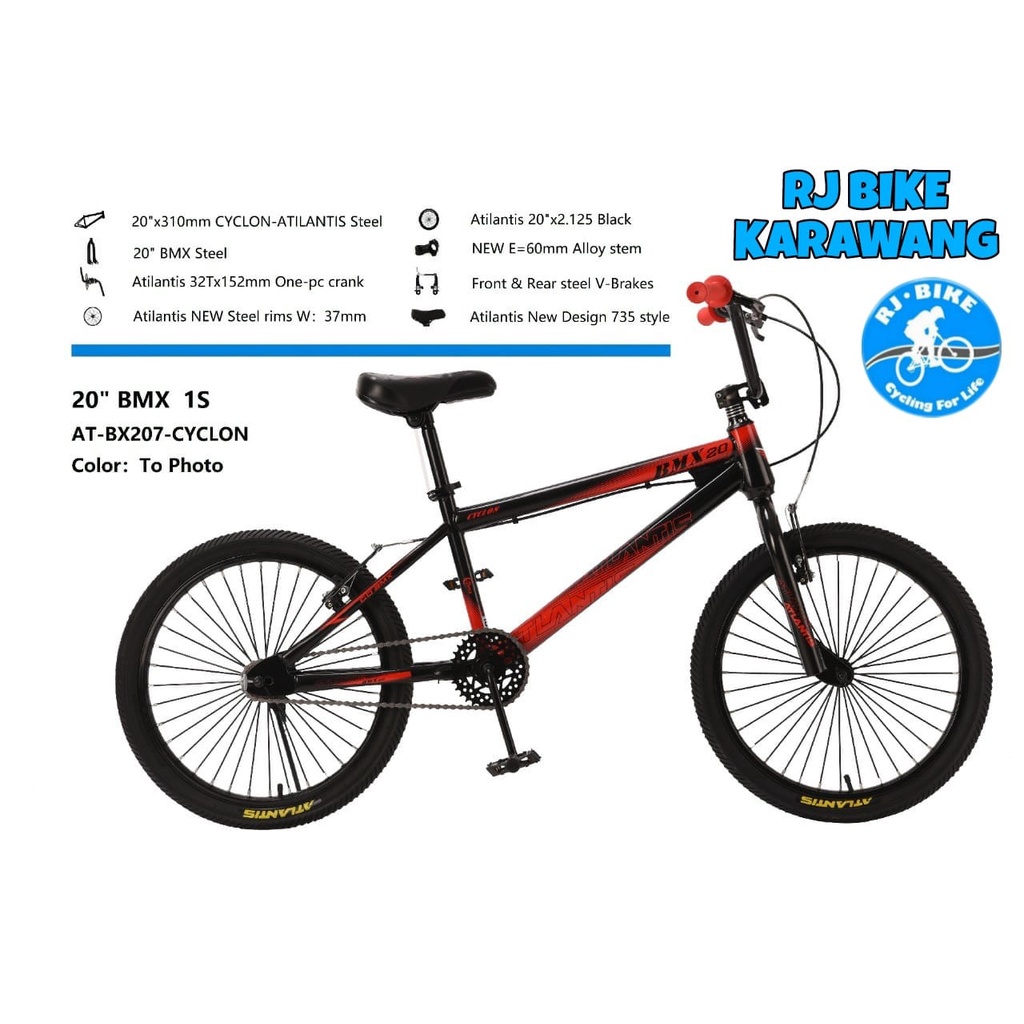 SEPEDA ANAK LAKI LAKI BMX 20 INCH ATLANTIS CYCLON 207