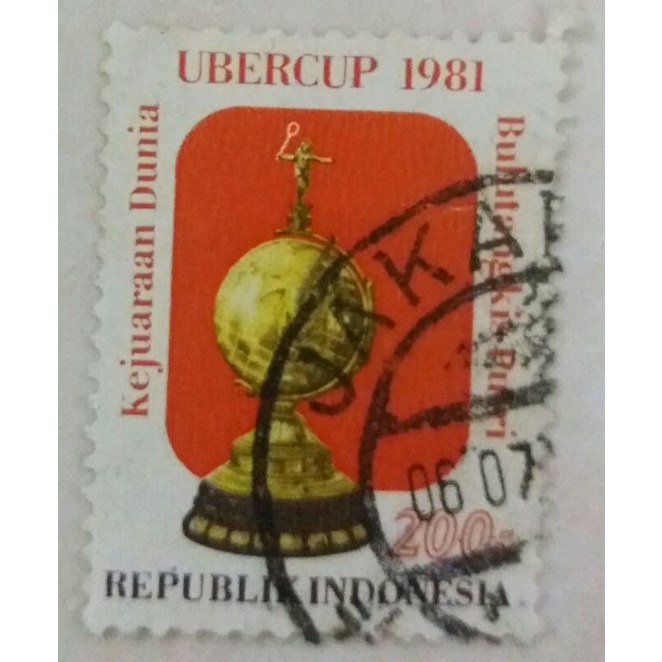 

(AA) Perangko Uber Cup Tahun 1981 Single Set Used