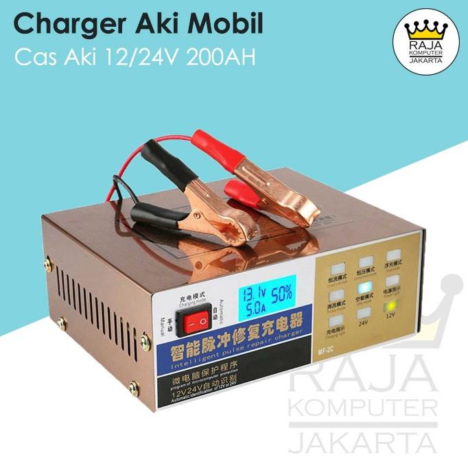 Jual Cas Aki Charger Aki Accu Mobil Truk Battery 12V/24V 200AH Kering