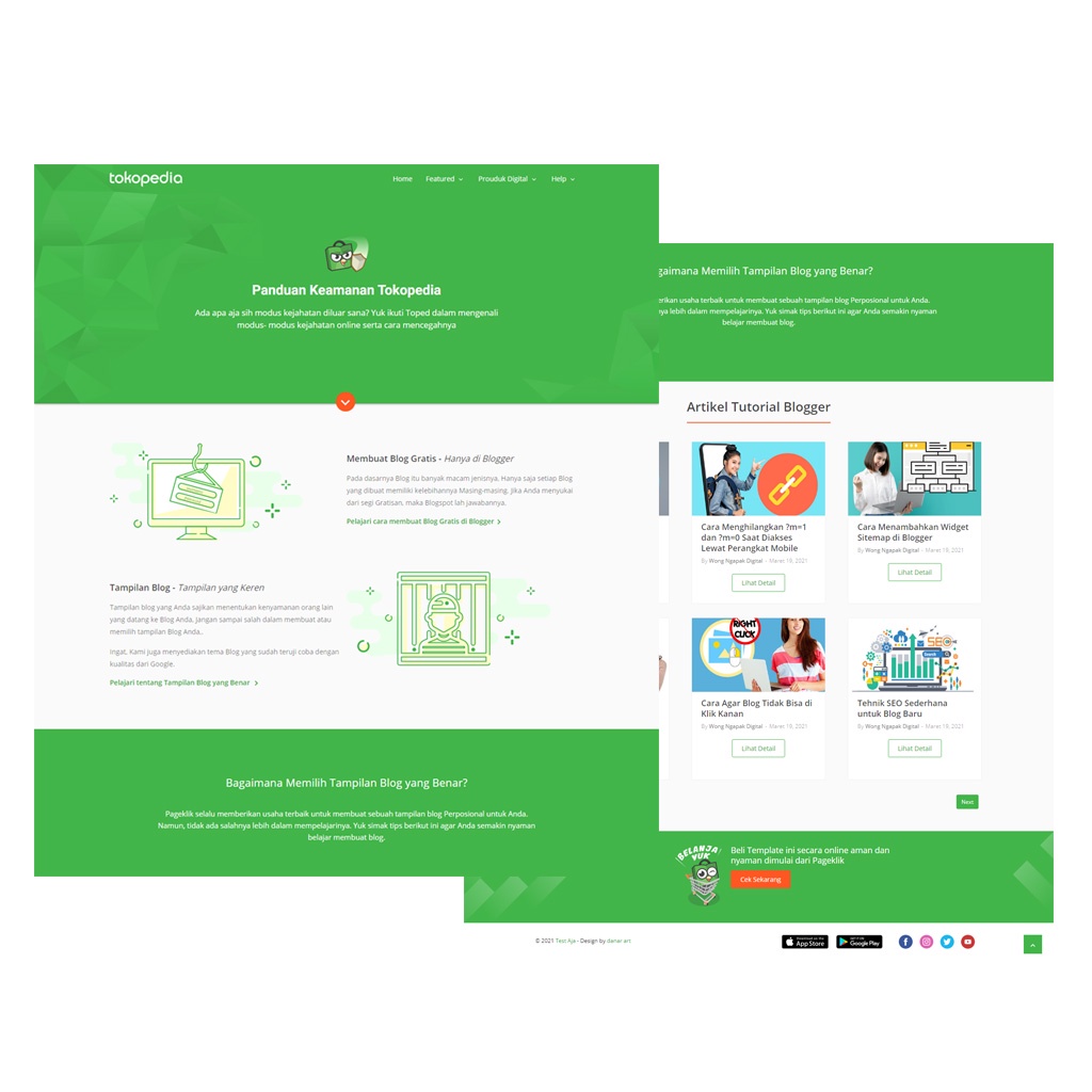 Blogger Template Landingpage Support Blog | Template Blogspot