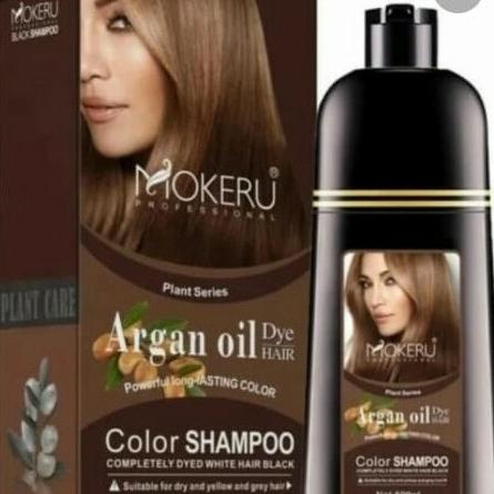 Natural Black - Mokeru Argan Oil Dye Hair Shampoo 500 ml
