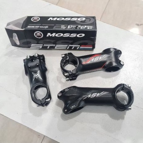 Stem Sepeda Merk Mosso Superlight Ringan Bike Bicycle Stem Handlebar Oversize 31.8mm Alloy 31.8 mm Alumunium Panjang 60 70 80 90 100 MM Commuter 60mm 70mm 80mm 90mm 100mm Super Light Stang 6 7 8 9 10 Cm Derajat Angle 7 17 25 Black Grey Red Hitam Merah