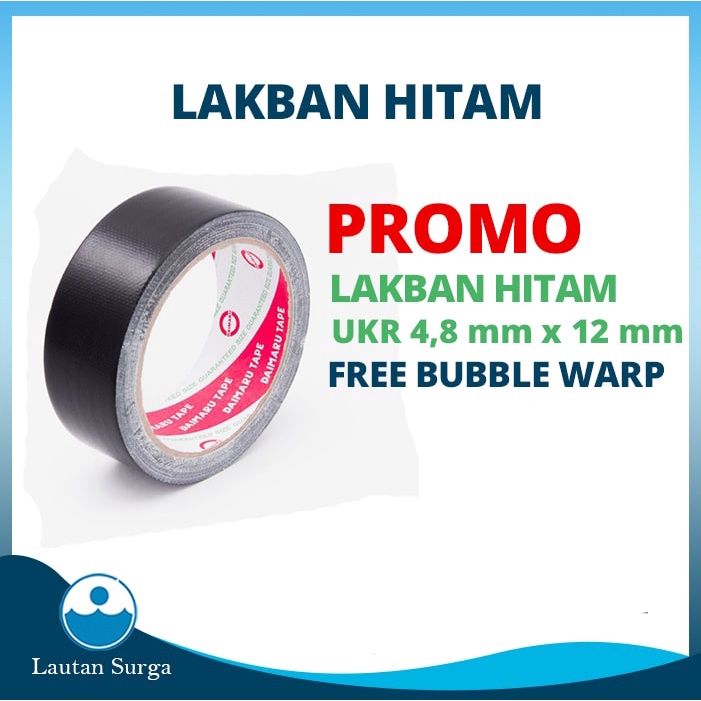 

Lakban Hitam Besar - Lakban Hitam Kain 2 Inchi, Selotip Hitam Besar, Solatip Hitam Besar, Isolasi Hitam Besar, Solasiban Hitam, Besar, Kecil, Anti Bocor, Tebal, Sedang, Gede