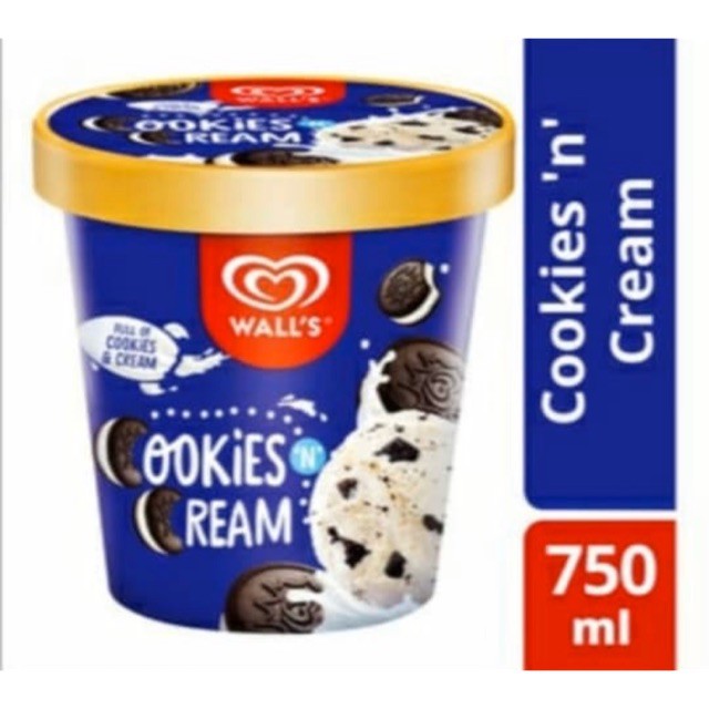 

WALLS ICE CREAM OREO VANILLA COOKIES CREAM 750 ML ES KRIM WALL'S OREO COOKIES AND CREAM VANILLA