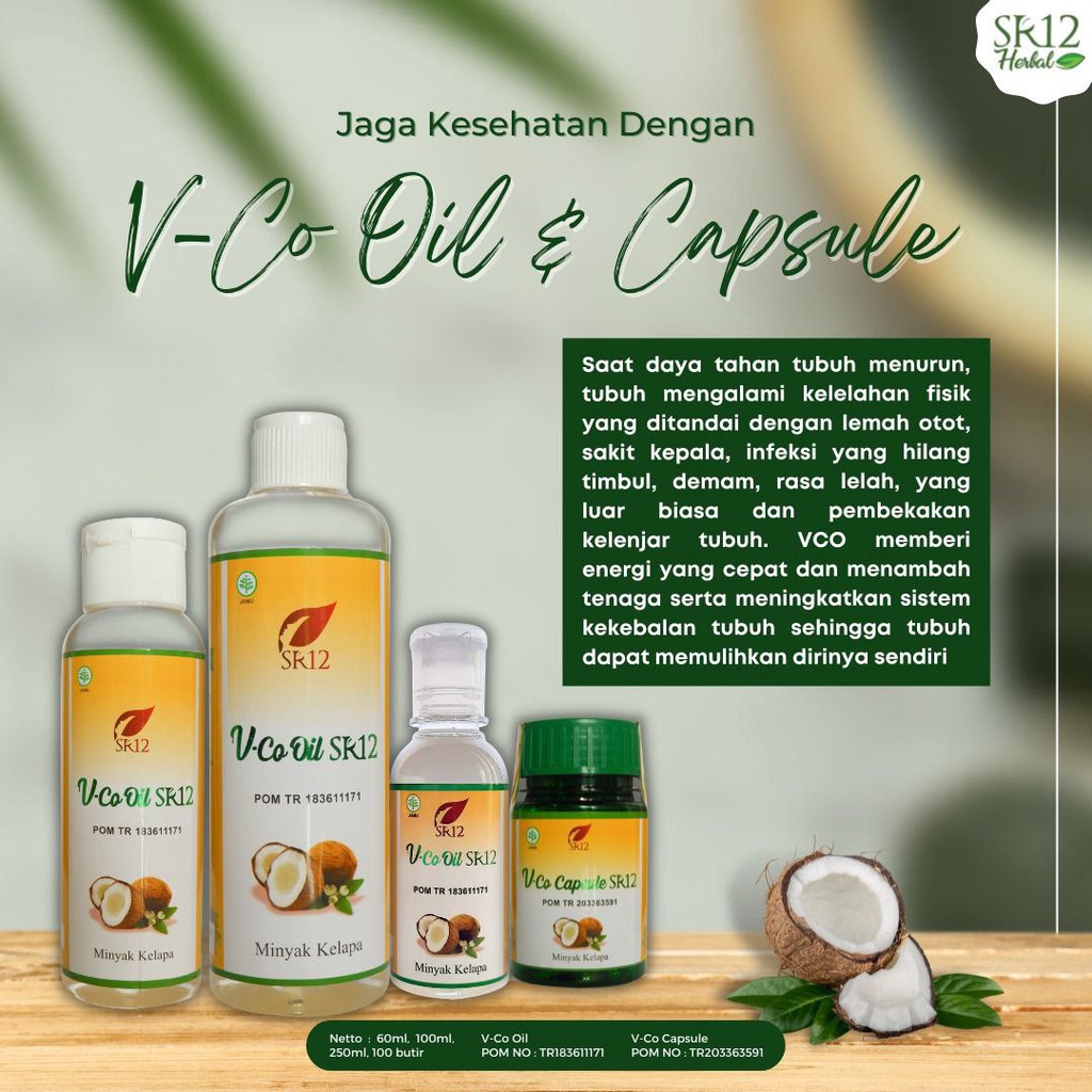 VCO ORIGINAL SR12 VICO OIL 250ml Minyak Kelapa Murni Kualitas Premium Asli Aman BPOM BLILA