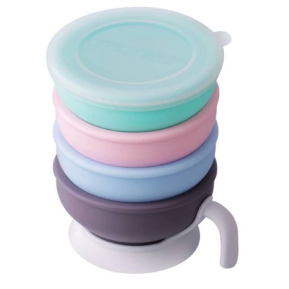 Monee Baby Silicone Bowl with Handle 150ml Mangkok Silikon Makan Bayi Mpasi Pegangan Suction Bowl Premium Bisa di Steril BPA FREE