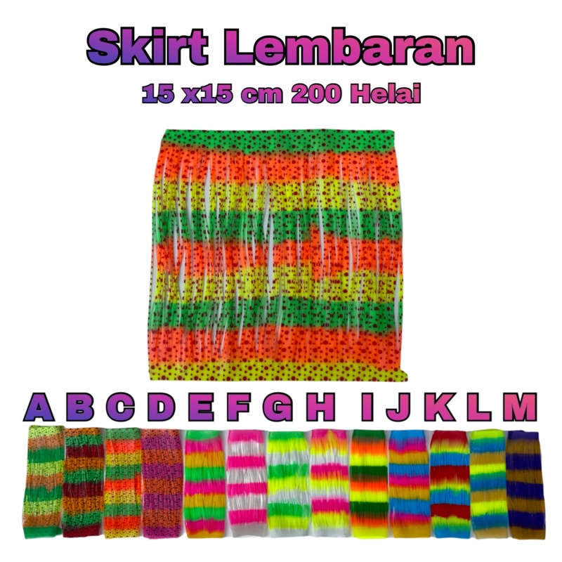 Skrit Lembaran Sekrit Lembaran Assist Hook Softfrog ekor jump frog Skrit spiner 200 helai