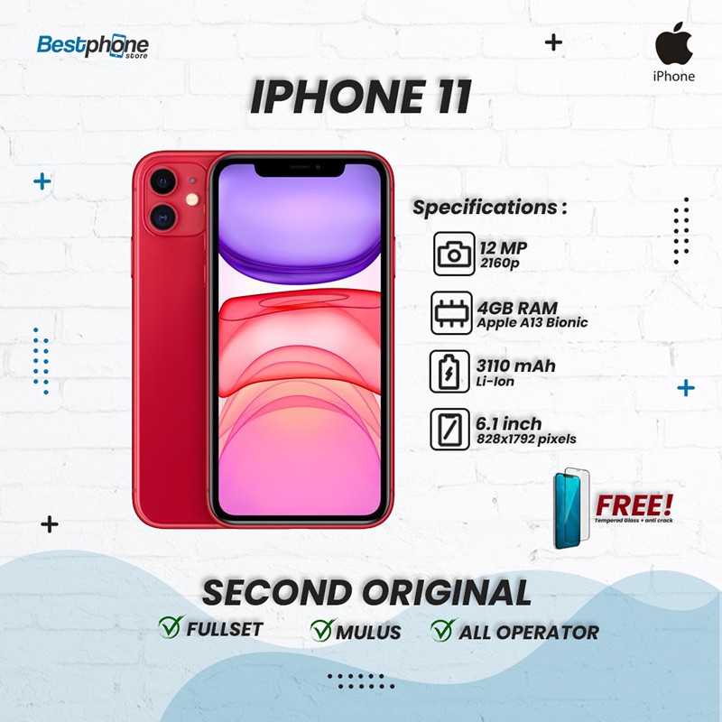 iPhone 11 128Gb/64Gb Second Original 100% | Fullset Mulus | iPhone Bekas-1