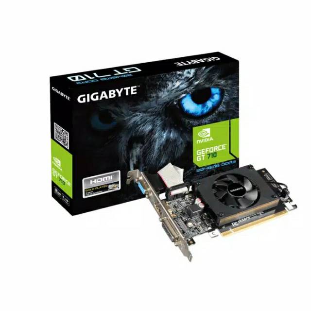 VGA CARD NVIDIA GEFORCE  GIGABYTE GT 710 2GB DDR5 64 BIT LOW PROFILE