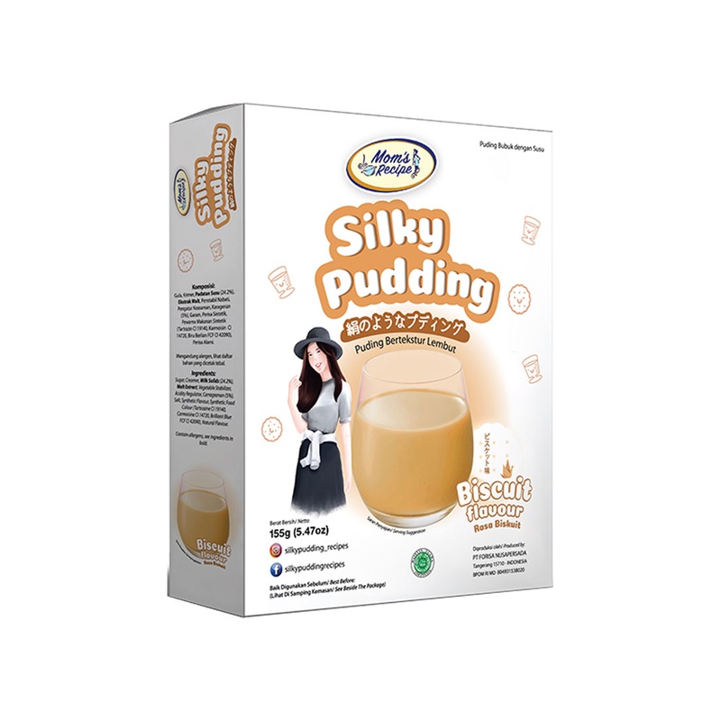 

SILKY PUDDING Forisa Mom's Recipe PUYO Puding Susu Smooth Biscuit Biskuit 155 gram