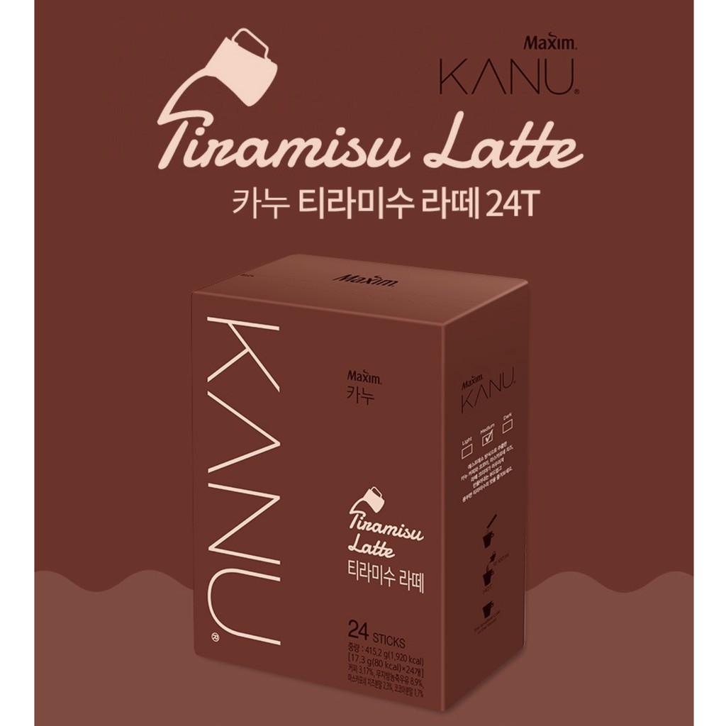 

Maxim Kanu Tiramisu Latte Sachet Kopi Korea