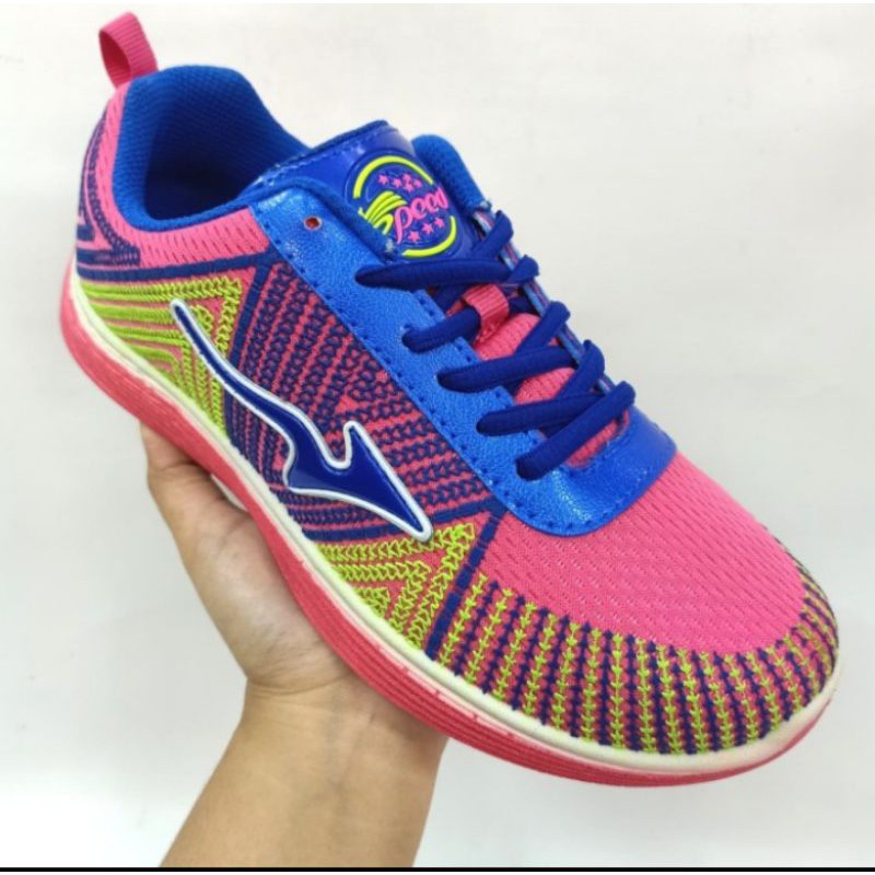 (BIG SALE) SEPATU OLAHRAGA SPORT WANITA LOGGO RUNNER JASSE PINK / BLUE