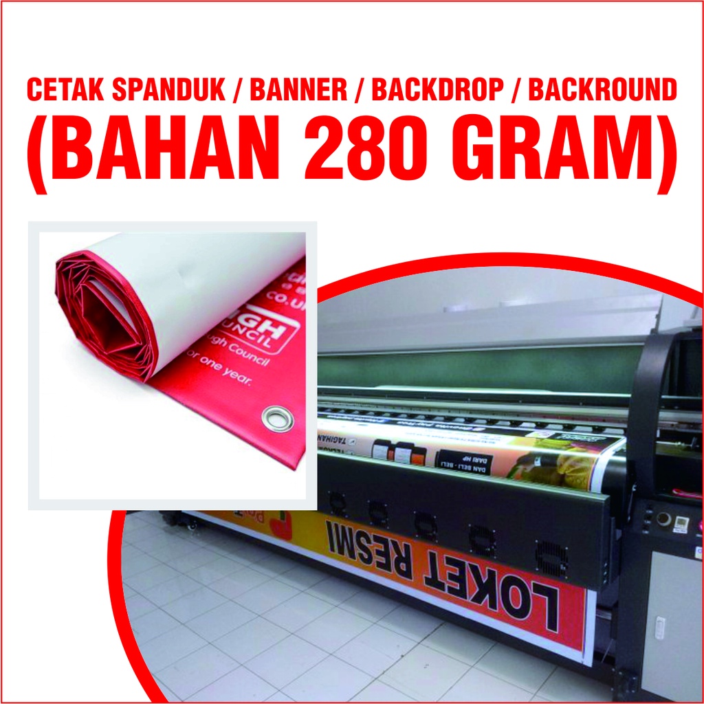 Jual Cetak Spanduk Banner Backdrop Backround Bahan Gram