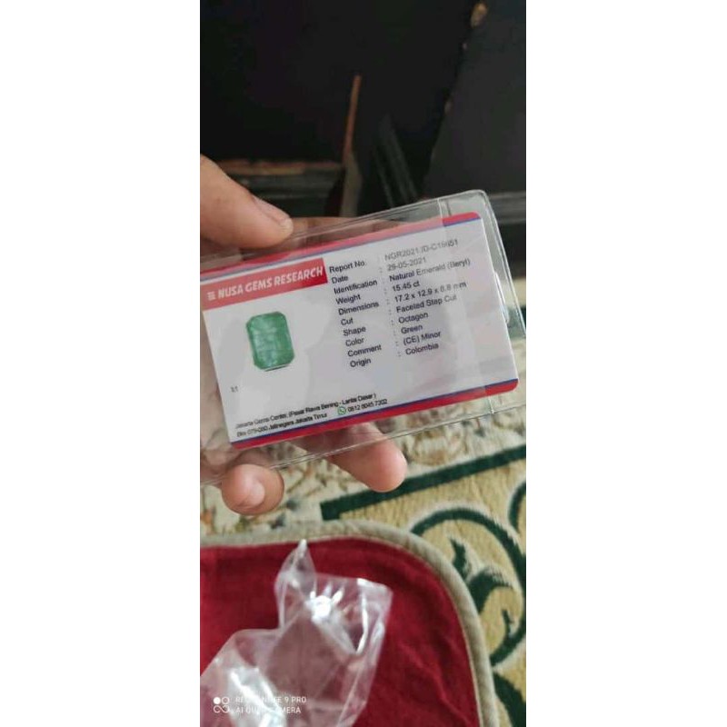 zamrud Colombia minor plus memo NGR ring no.8-no.8,5