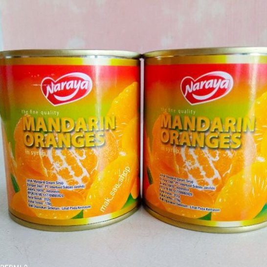 

Naraya Mandarin Orange 312gr Jeruk Mandarin dalam Sirup