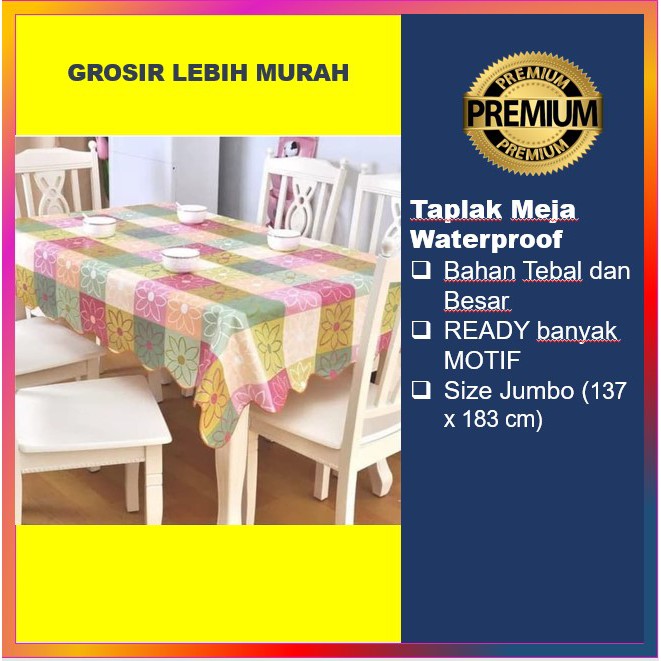 Perlengkapan Murah Taplak Meja Makan Ruang Tamu Anti Air Perlengkapan Murah Taplak Meja Makan Ruang Tamu Anti Air