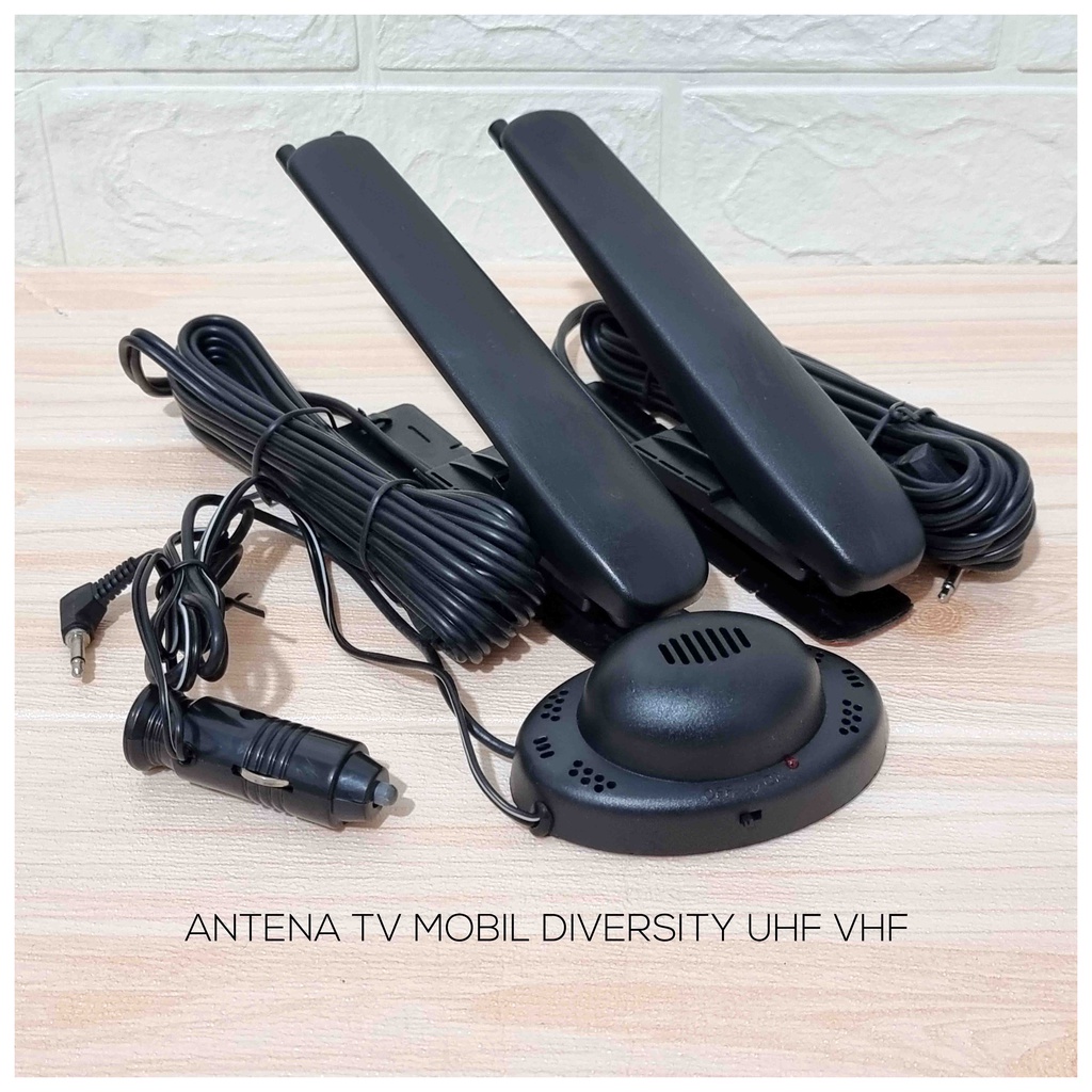 Antena TV Mobil Dual Diversity UHF VHF High Quality SET