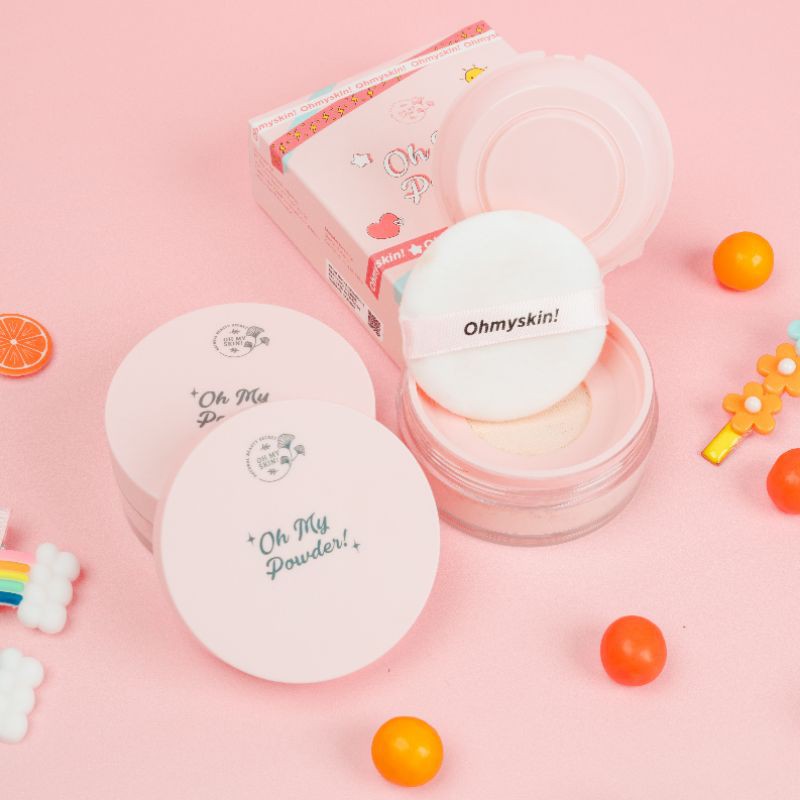 [DIST.MEDAN] OHMY LOOSE POWDER COMPLEXION OH MY POWDER OH MY SKIN OHMYSKIN OFFICIAL BEDAK TABUR Shade Natural LIGHT BLURING SHOOTING PERFECT COVER EFFECT WITH Hydrolized Silk BLURRY PORES EFFECT MENYAMARKAN NODA DAN BEKAS JERAWAT